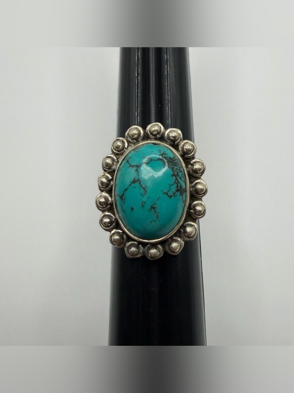 Turquoise Sterling Silver 925 Ring - Size 6